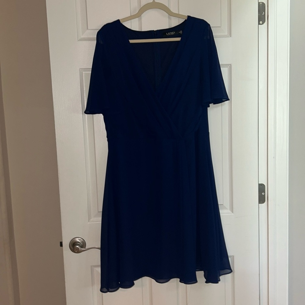 LAUREN Ralph Lauren® Crinkle Georgette Surplice Dress.